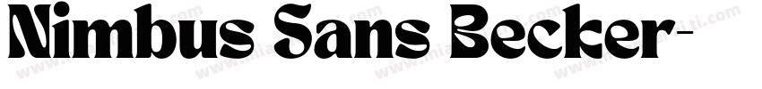 Nimbus Sans Becker字体转换